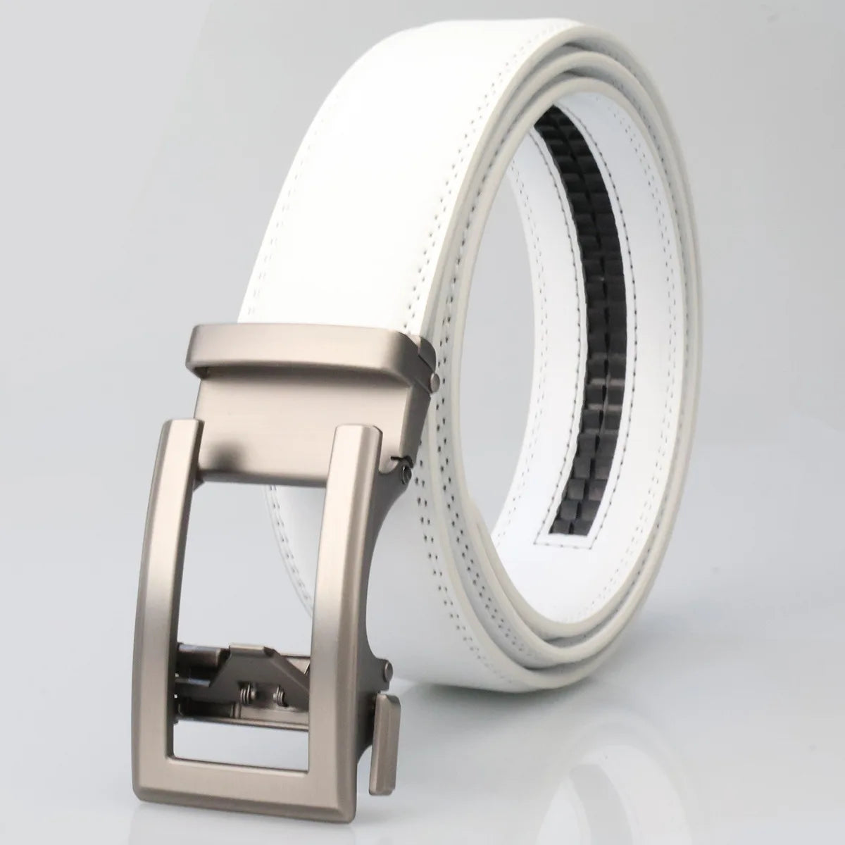 Leather Alloy Automatic Buckle Business Leisure Belt For Men