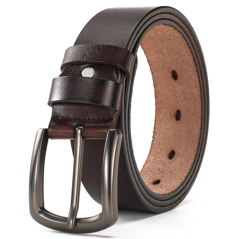 High-end leather belt for men