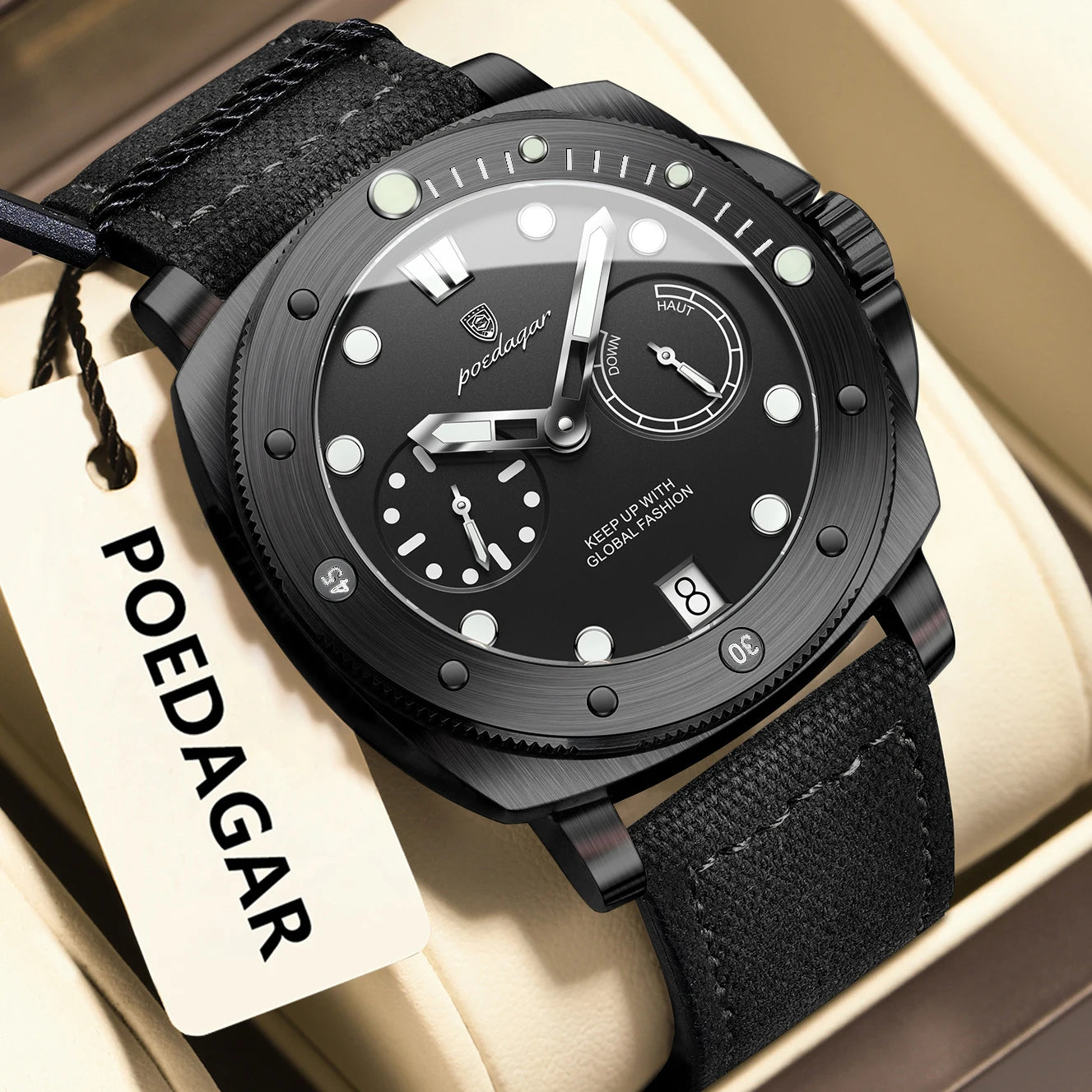 POEDAGAR High Quality Military Luminous Waterproof Watch For Men