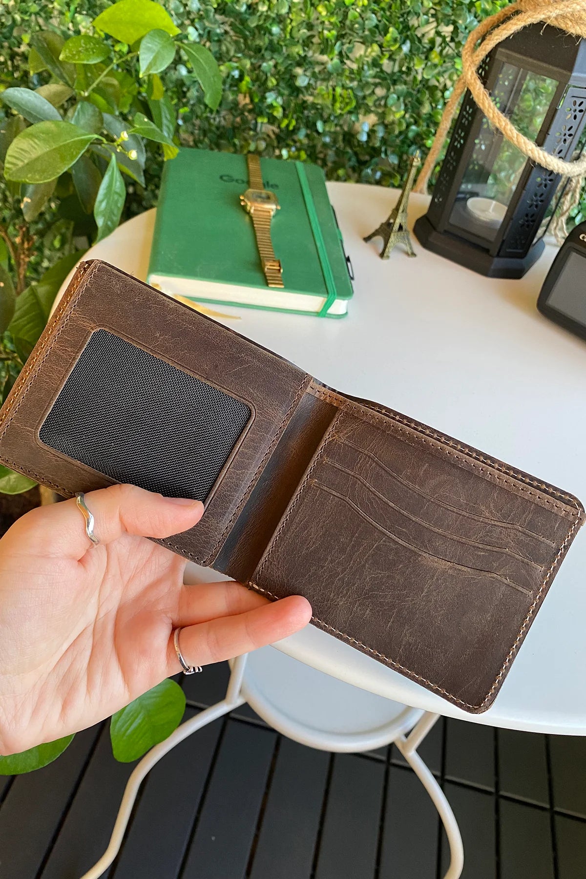 Cosmos - Genuine Leather Trifold Classic Men'S Wallet