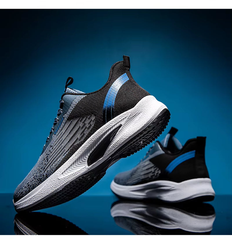 Men’s Lightweight Breathable Sneakers for Summer - Lace-Up Running Shoes