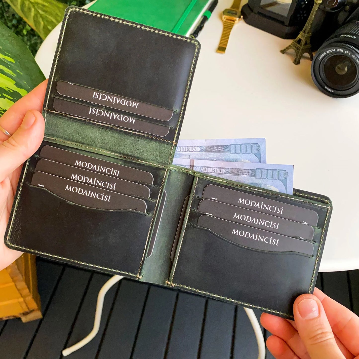 Cosmos - Genuine Leather Trifold Classic Men'S Wallet