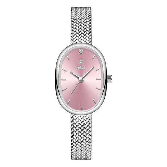 Brand Fashion Women'S Quartz Watch Slim Metal Woven Strap Women'S Watches Niche Trend Watches Gift Set