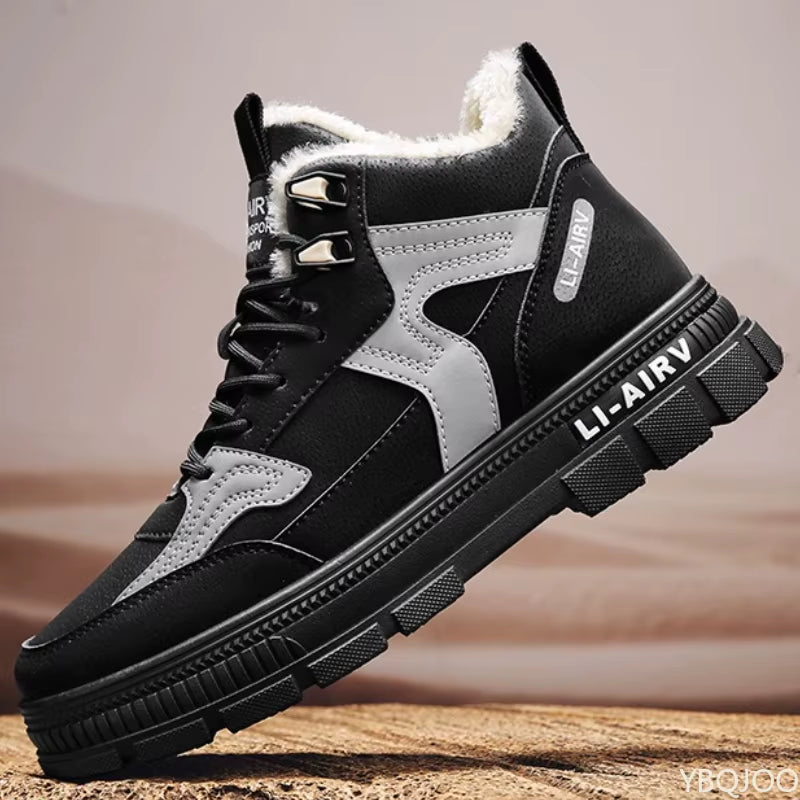 Fashionable Versatile High Top Men'S Shoes Autumn Winter Thick Warm Cotton Shoes Sports Leisure Comfortable Men'S Shoes