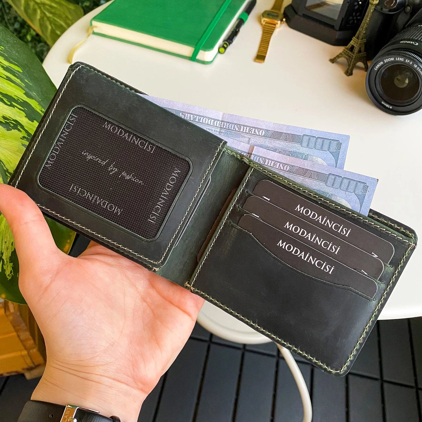 Cosmos - Genuine Leather Trifold Classic Men'S Wallet