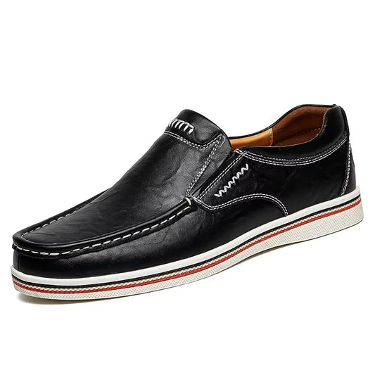 Men's Leather Casual Loafers - Breathable Moccasins for Parties and Driving