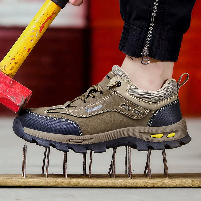 Men's Puncture-Resistant Safety Shoes | Durable Work Boots | Tactical Protective Footwear