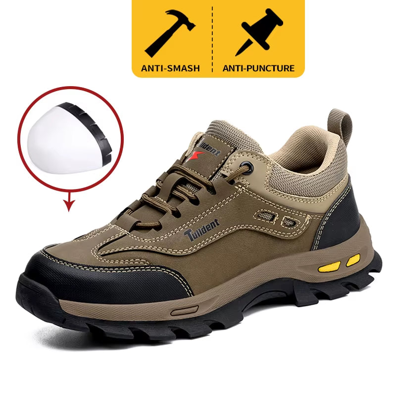 Men's Puncture-Resistant Safety Shoes | Durable Work Boots | Tactical Protective Footwear