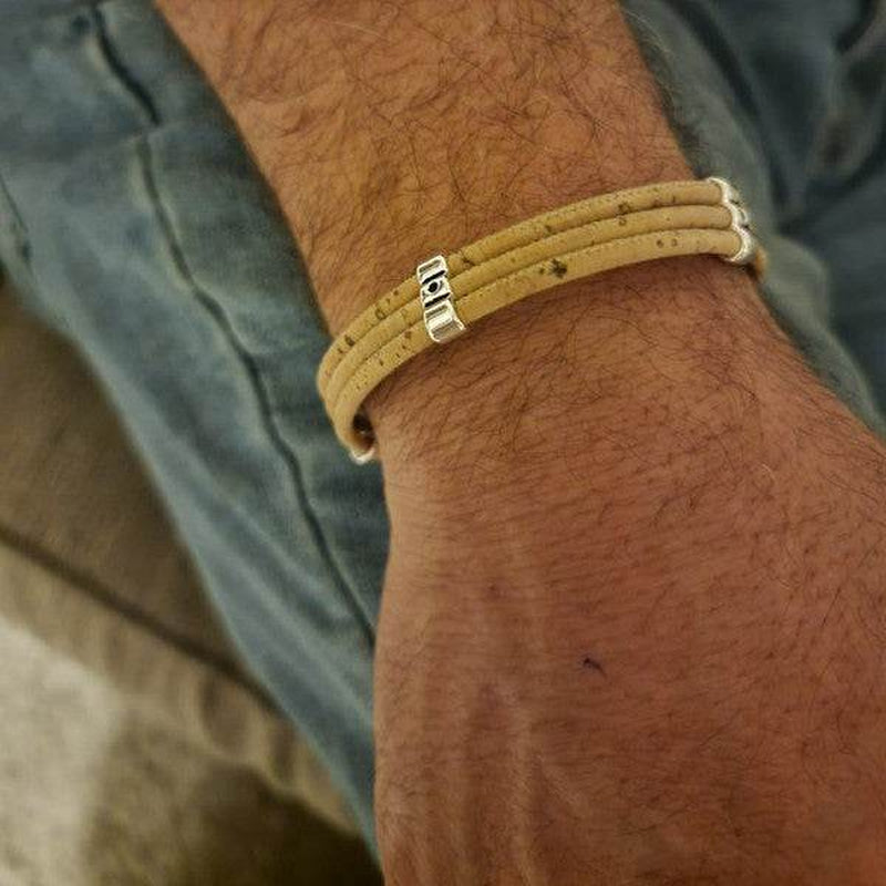 Men'S Cork Bracelet - Triple