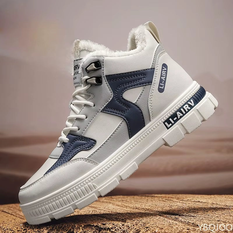Fashionable Versatile High Top Men'S Shoes Autumn Winter Thick Warm Cotton Shoes Sports Leisure Comfortable Men'S Shoes
