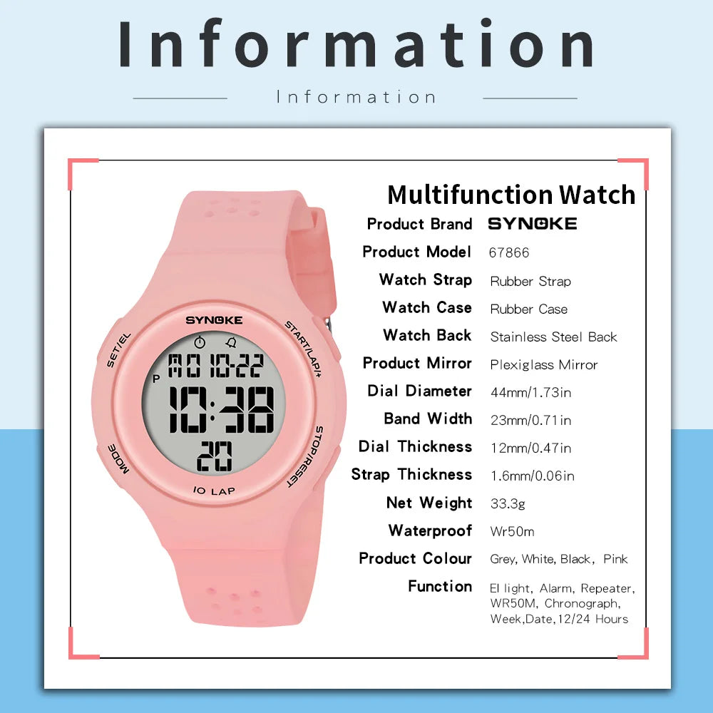 Women'S Watches Thin Luxury Swim Waterproof Digital Sport Watch for Men LED Electronic Clock Multifunc Diving Wristwatch
