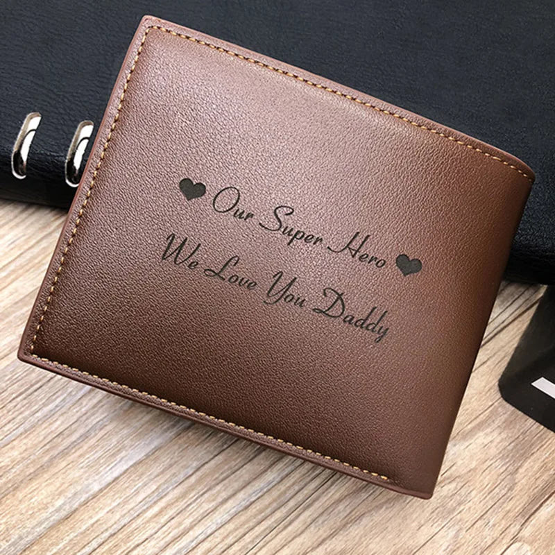 Engraved Customizable Picture wallets for men