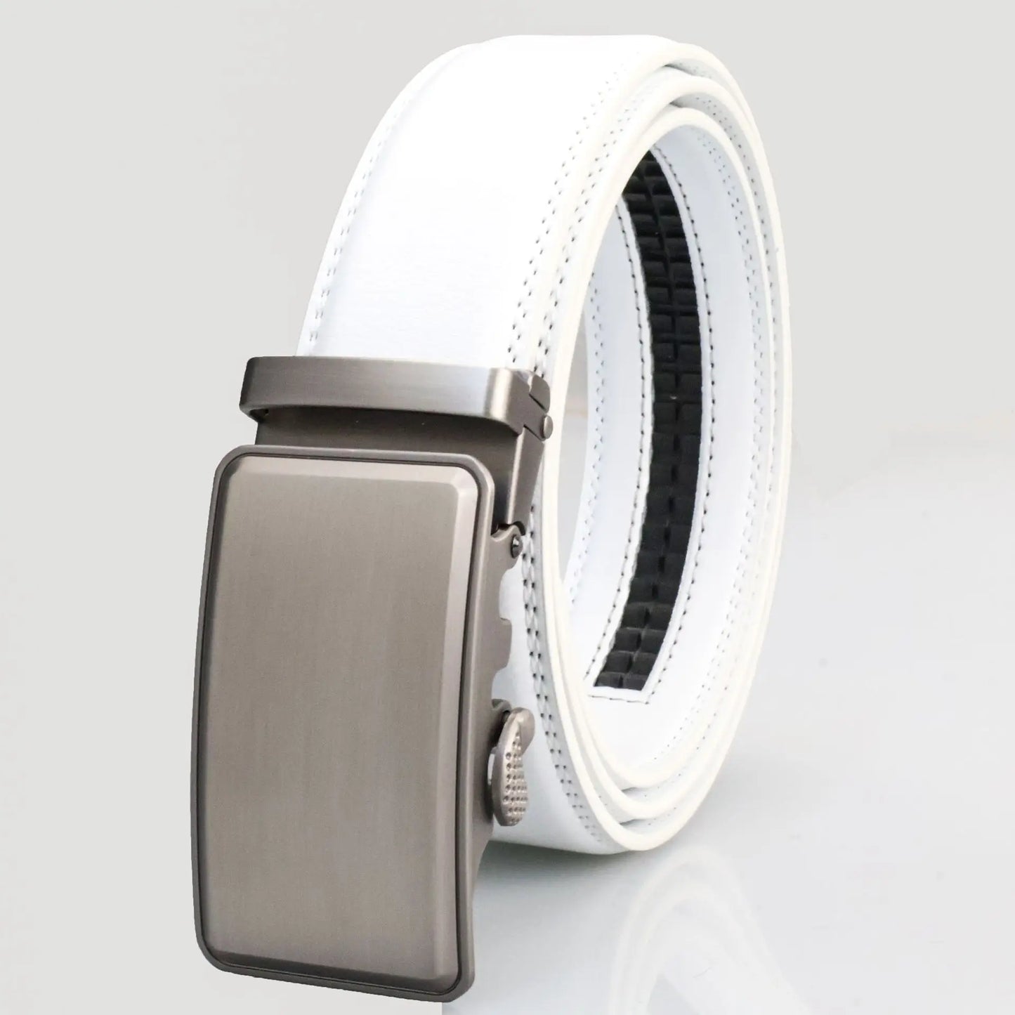 Leather Alloy Automatic Buckle Business Leisure Belt For Men