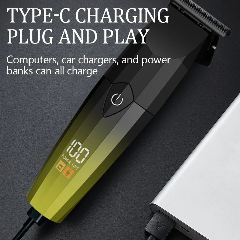 Professional Cordless Rechargeable Hair Clipper for Men