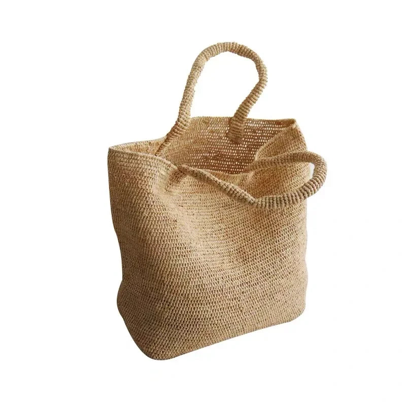 Women's Large Capacity  Shoulder Straw Beach Tote bag