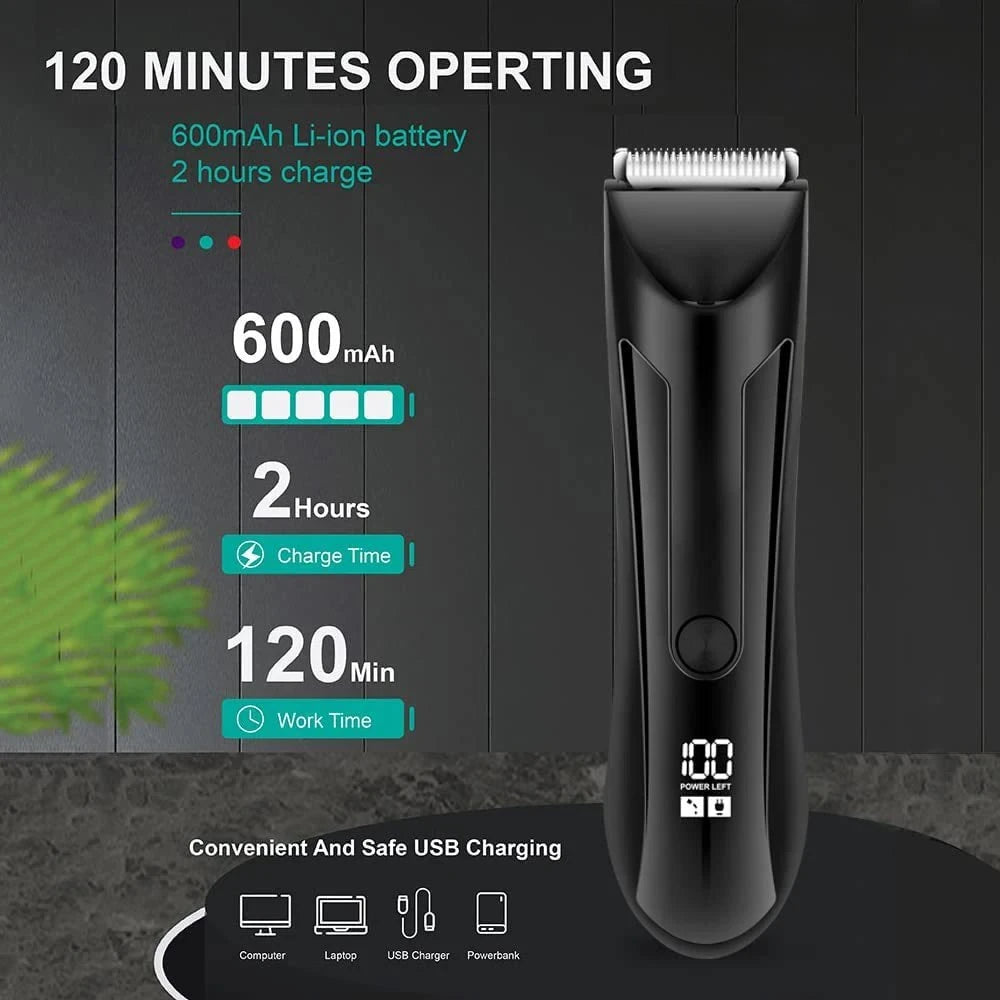 Professional Hair, Beard Trimmer Electric Shaver for Men (Intimate Areas Hair Shaving)