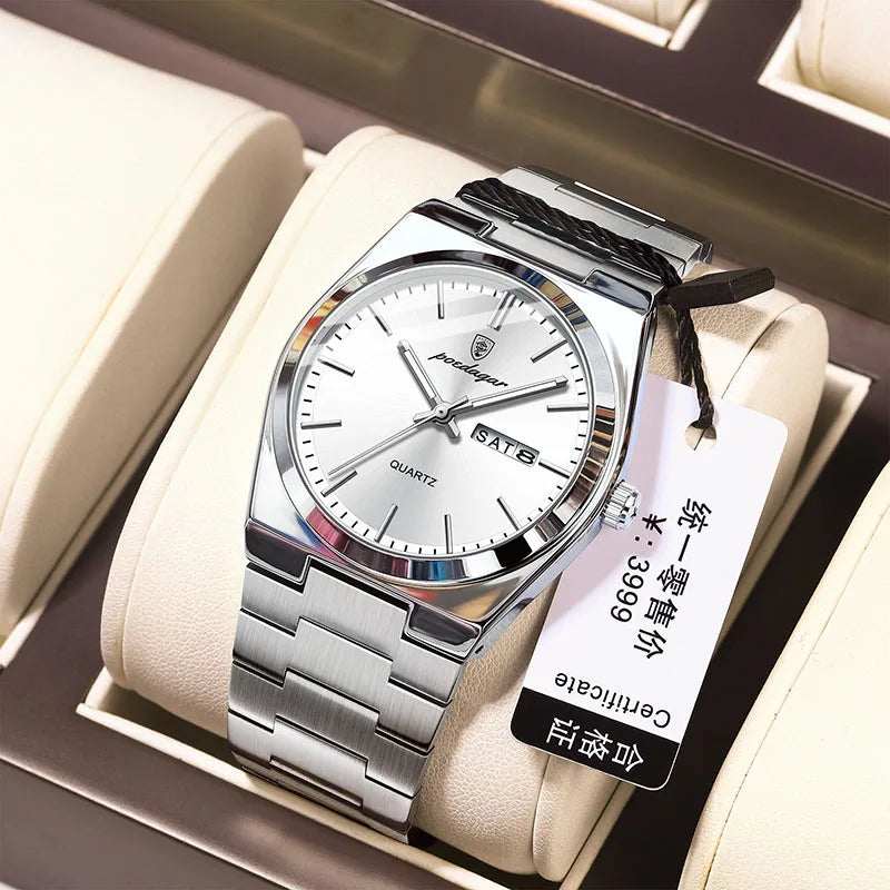 Waterproof Stainless Steel Quartz Wrist Watch For Man