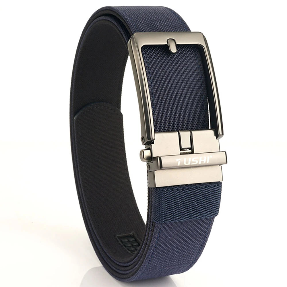 TUSHI Military Belt Sturdy Nylon Metal Automatic Buckle For Men