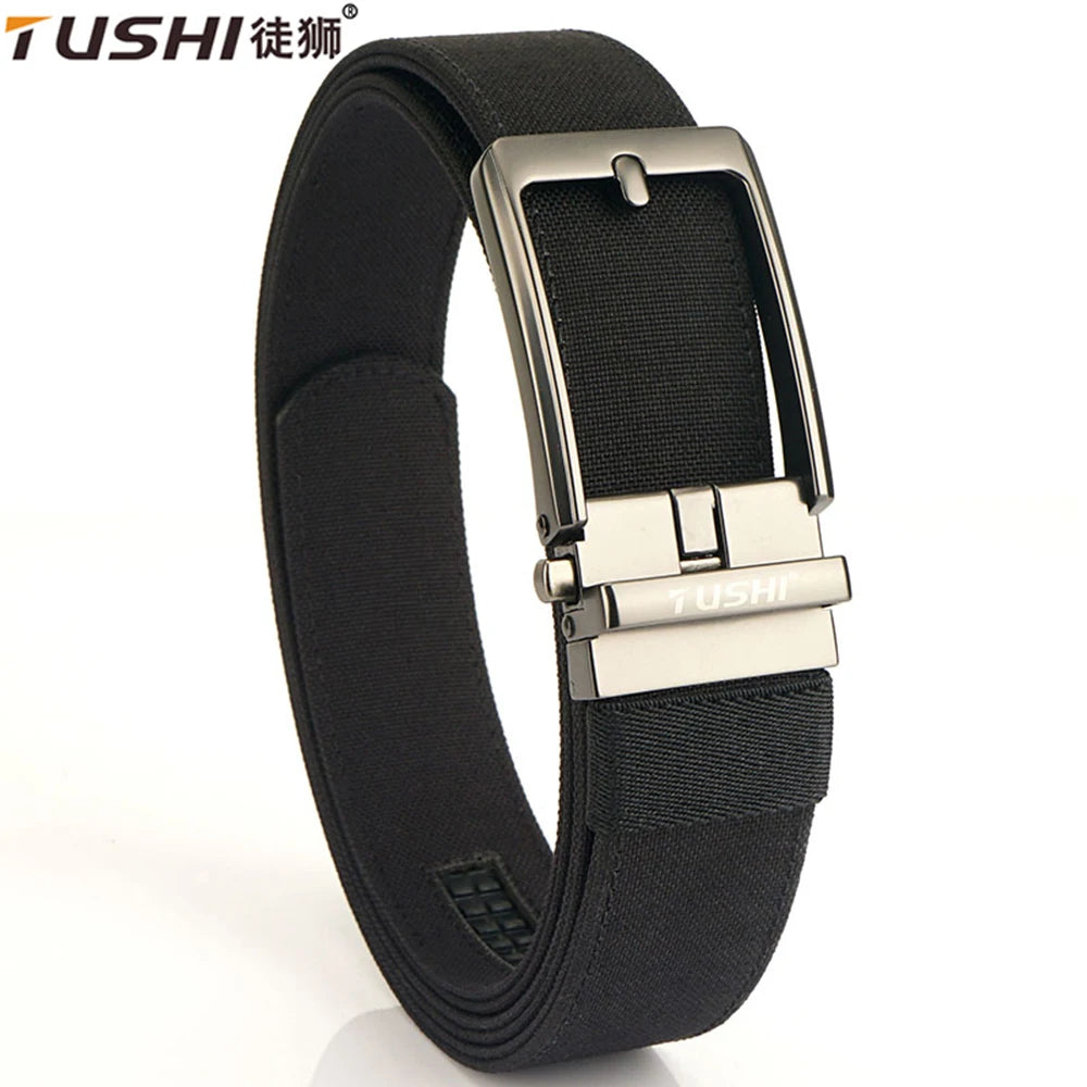 TUSHI Military Belt Sturdy Nylon Metal Automatic Buckle For Men