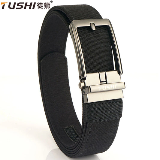 TUSHI Military Belt Sturdy Nylon Metal Automatic Buckle For Men