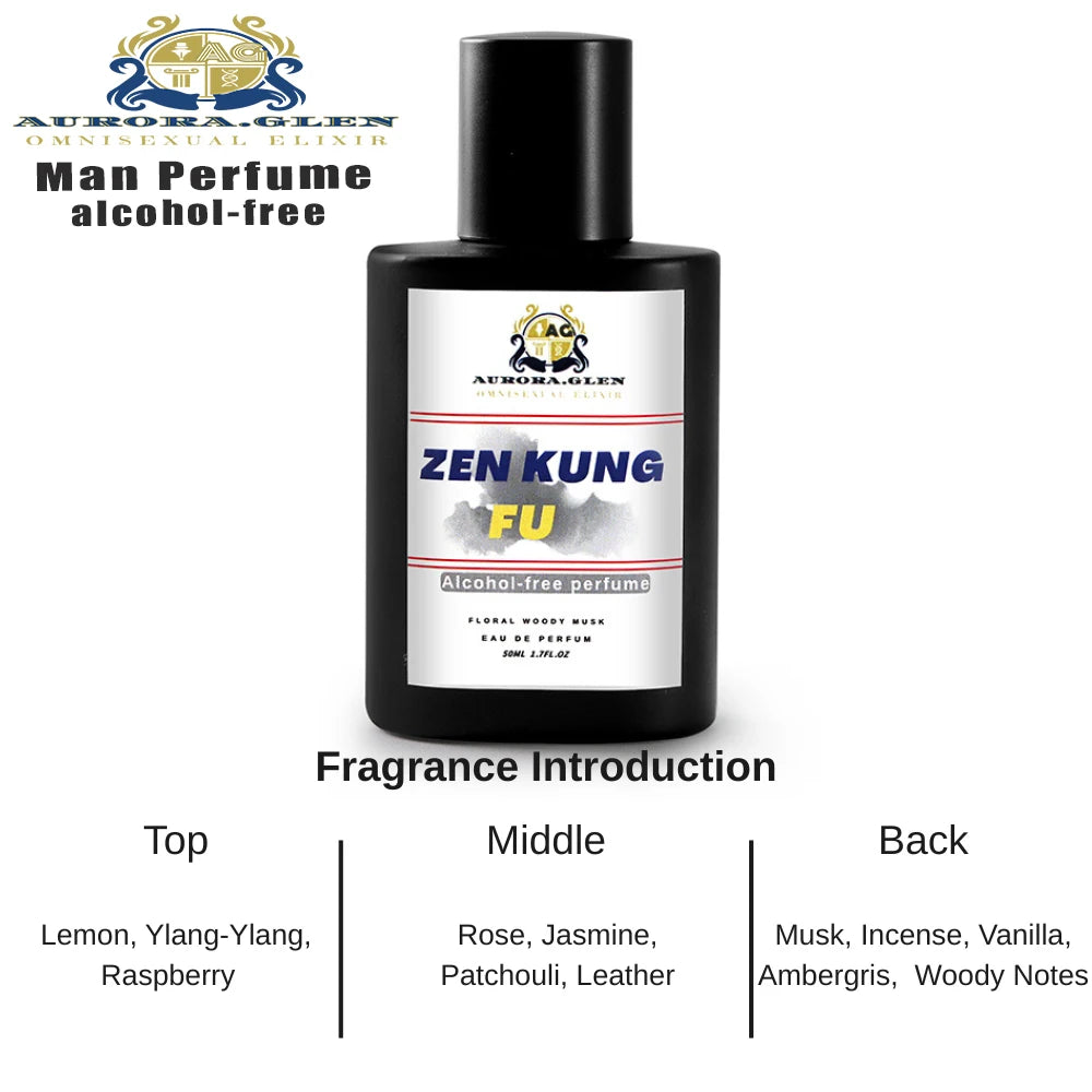 Men's Fresh Woody Alcohol-Free Perfume with Cedarwood Vetiver Cologne Pink Pepper Mint