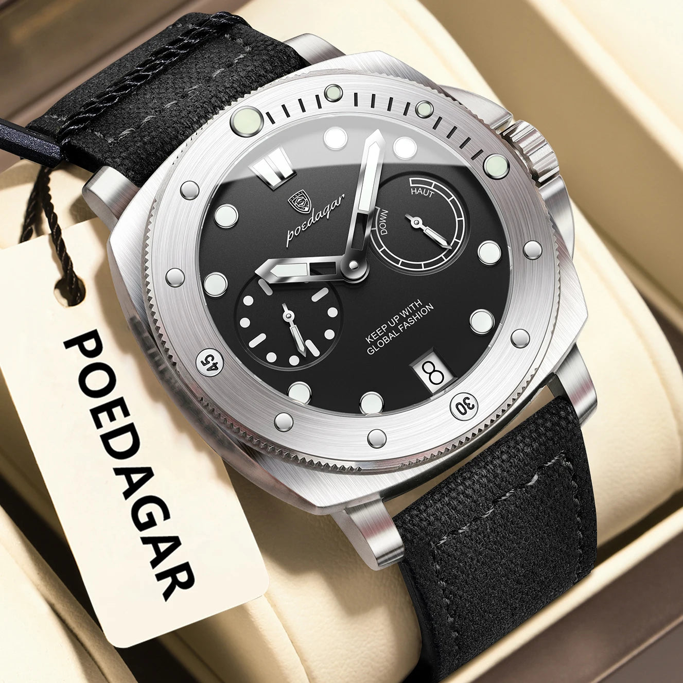POEDAGAR High Quality Military Luminous Waterproof Watch For Men