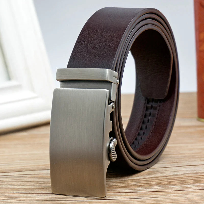 High Quality Genuine Leather Automatic Buckle Belt for Men
