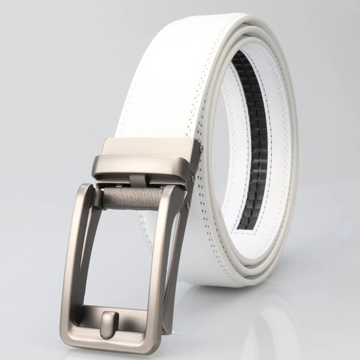 Leather Alloy Automatic Buckle Business Leisure Belt For Men