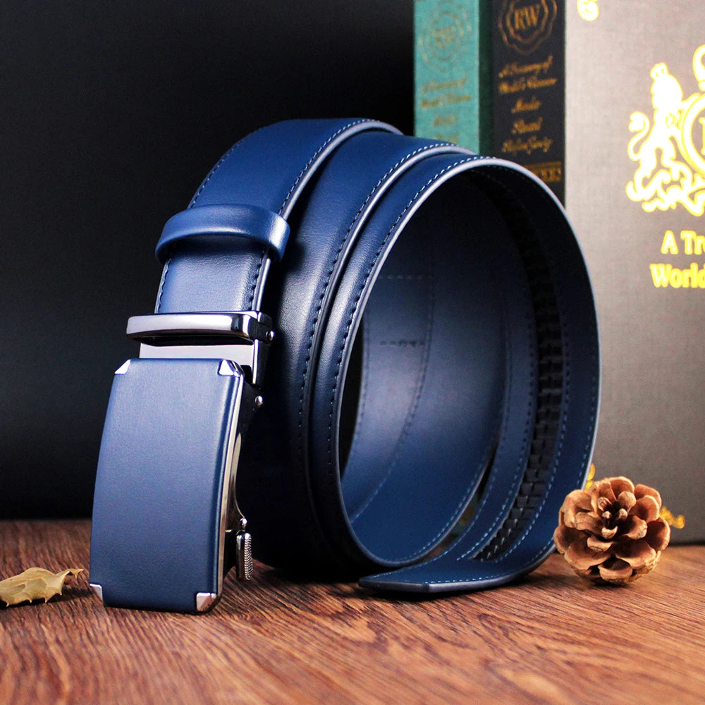 l Automatic Buckle Brand High Quality Leather Belts for Men