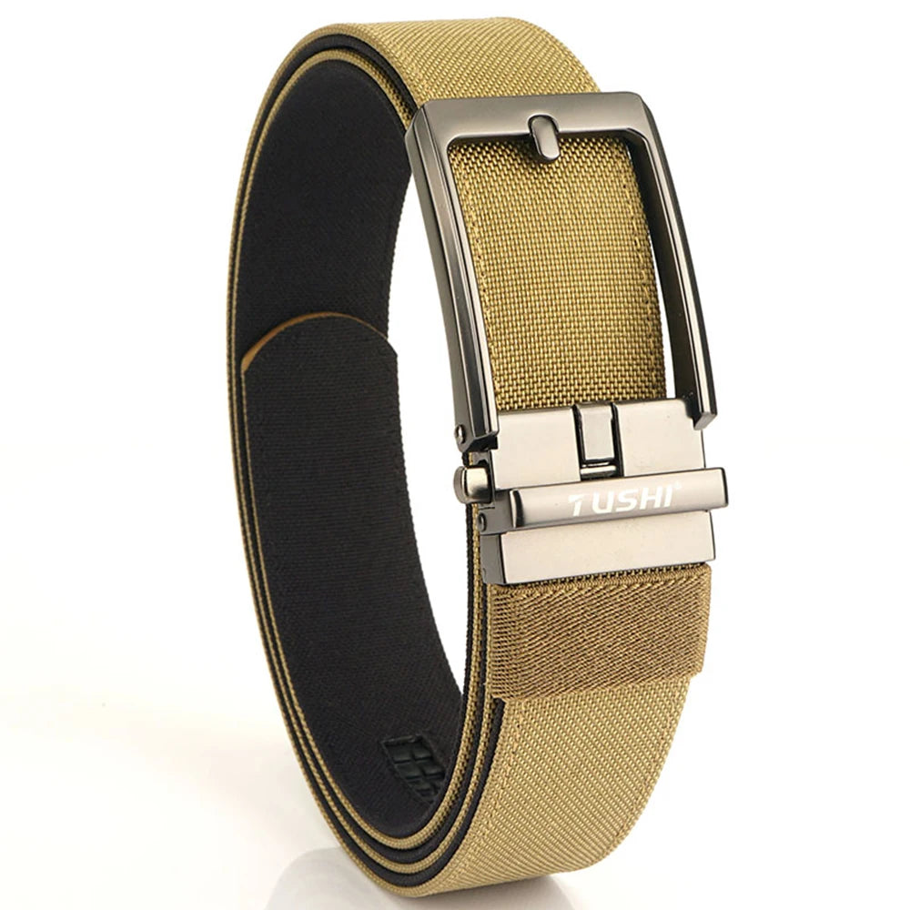 TUSHI Military Belt Sturdy Nylon Metal Automatic Buckle For Men