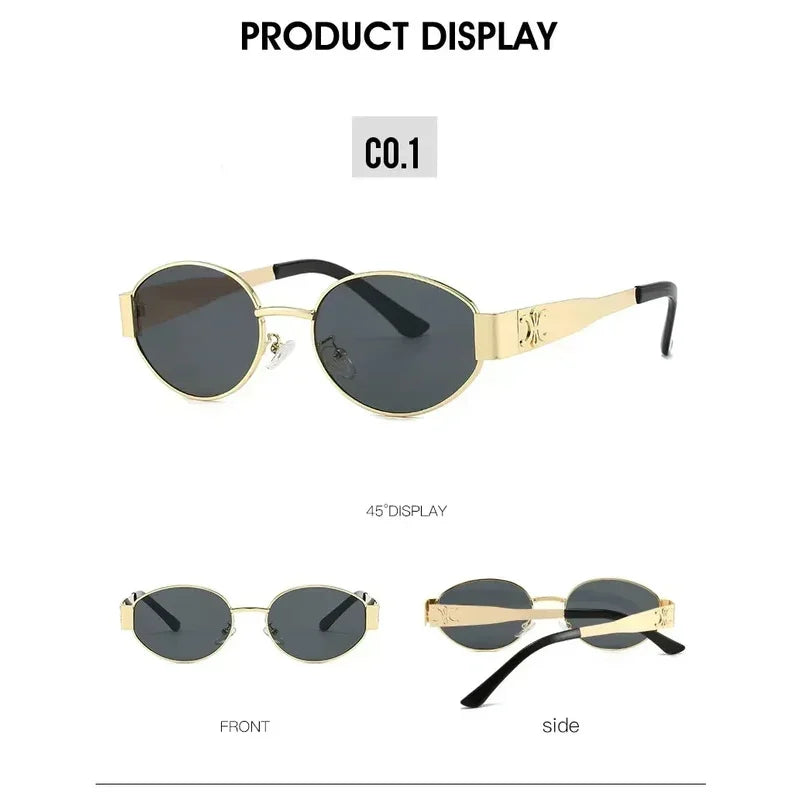 Luxury Metal Brand Sunglasses for Men and Women