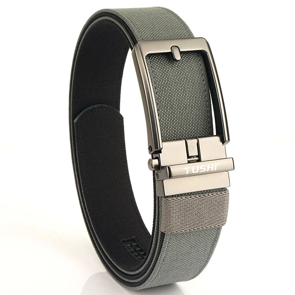 TUSHI Military Belt Sturdy Nylon Metal Automatic Buckle For Men
