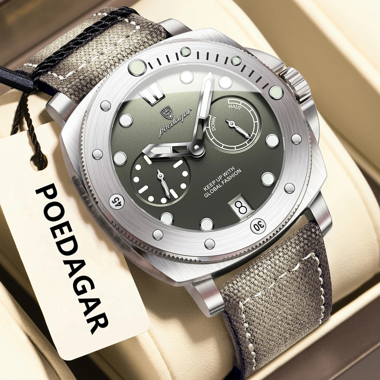 POEDAGAR High Quality Military Luminous Waterproof Watch For Men