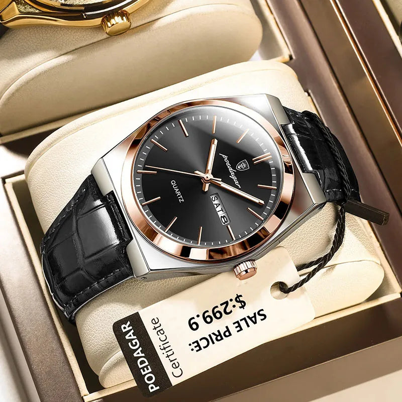 Waterproof Stainless Steel Quartz Wrist Watch For Man