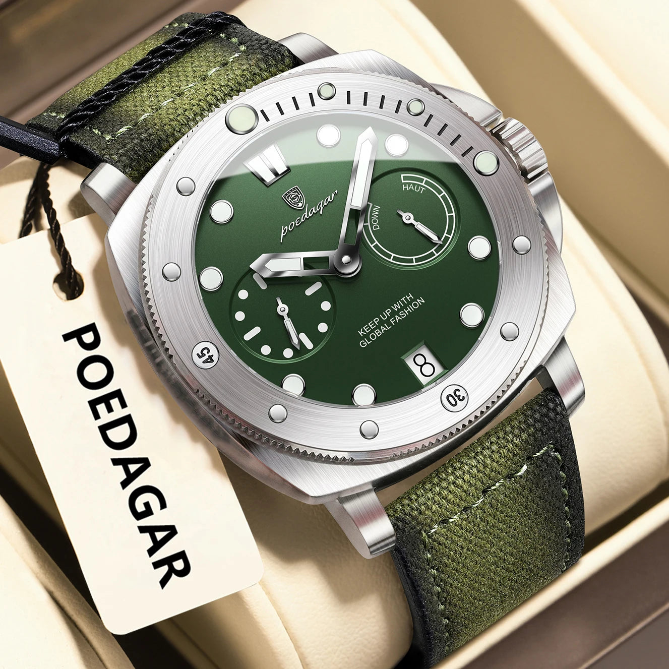 POEDAGAR High Quality Military Luminous Waterproof Watch For Men