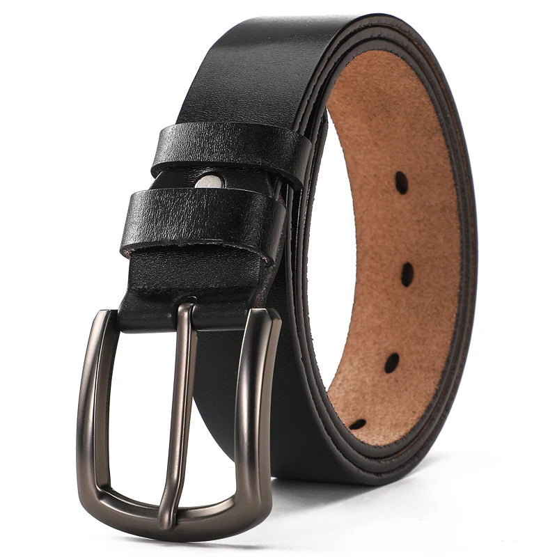 High-end leather belt for men