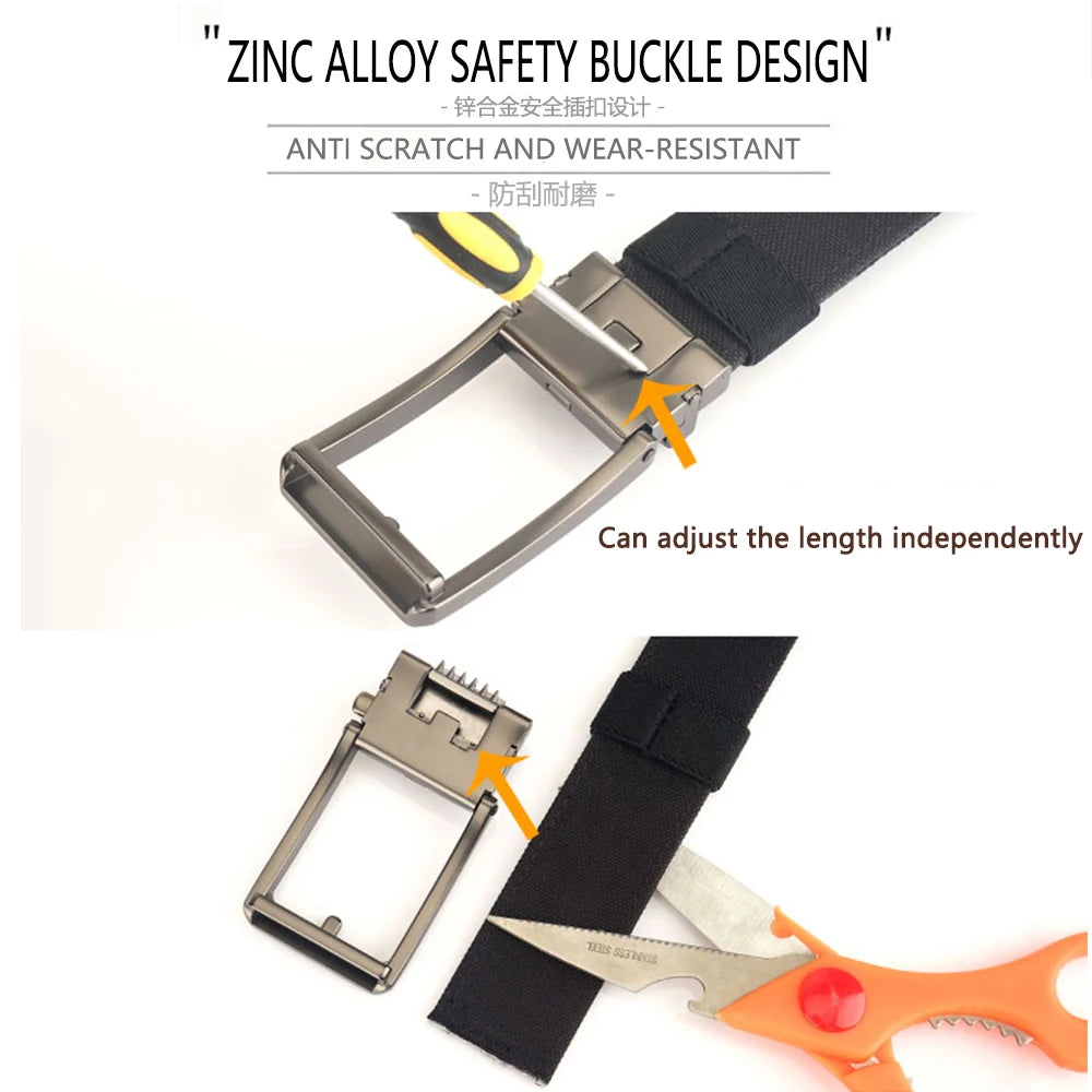 TUSHI Military Belt Sturdy Nylon Metal Automatic Buckle For Men