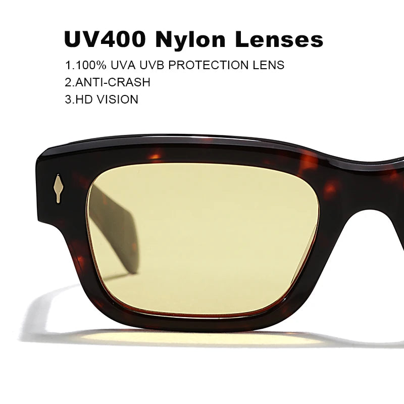 Luxury Designer Sunglasses for Men Acetate Handmade Top Quality Glasses