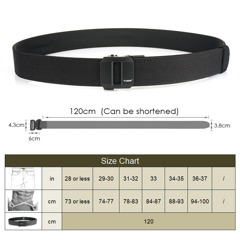 VATLTY Stiff Tactical Belt for Men