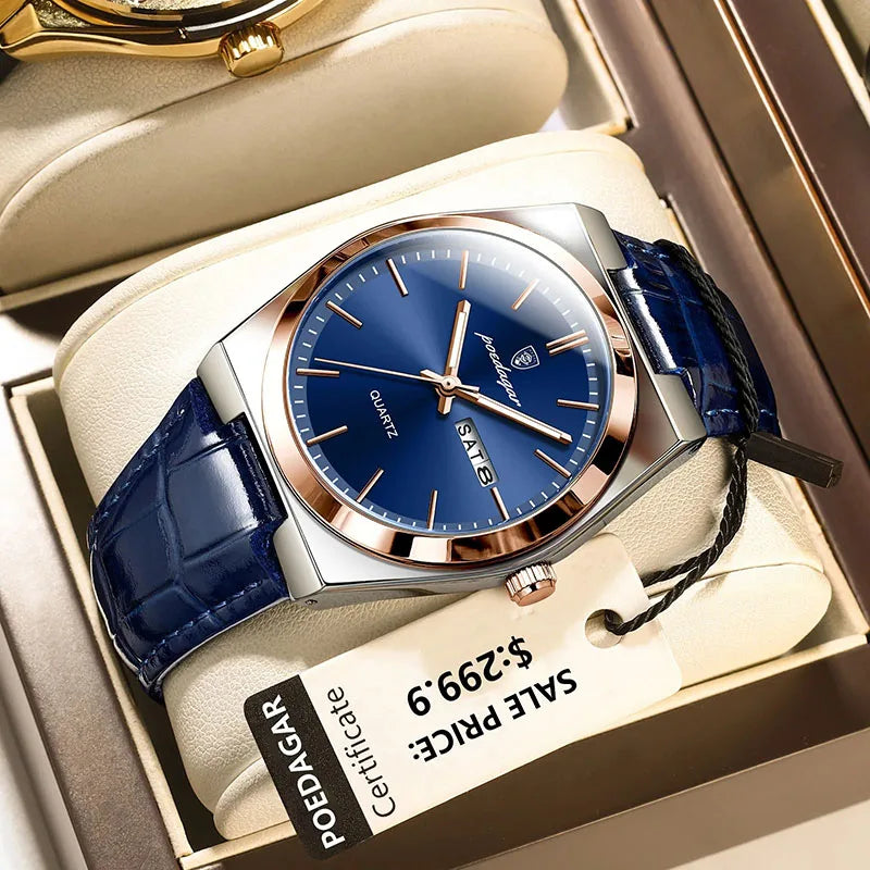 Waterproof Stainless Steel Quartz Wrist Watch For Man