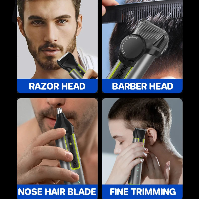 Beard Trimmer for Men (Adjustable Hair Clippers Electric, Cordless, Waterproof)