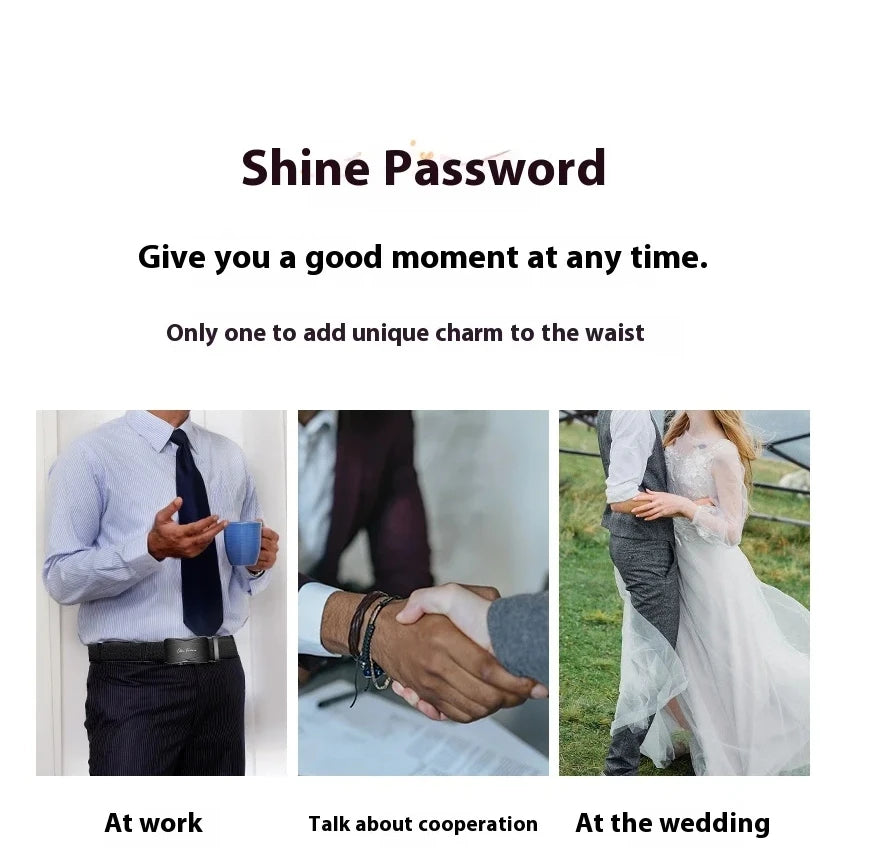 High Quality Genuine Leather Automatic Buckle Belt for Men