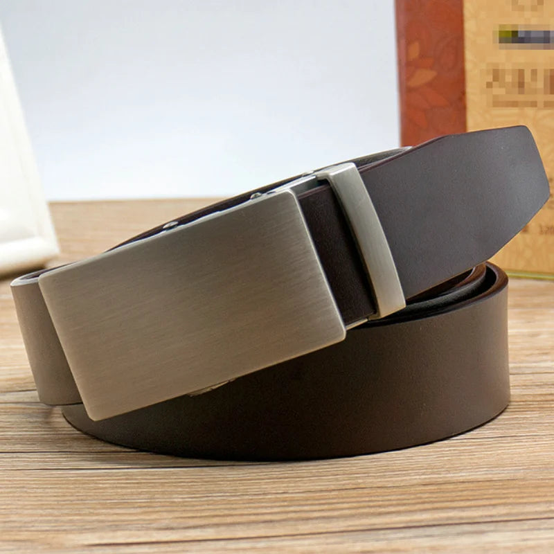 High Quality Genuine Leather Automatic Buckle Belt for Men