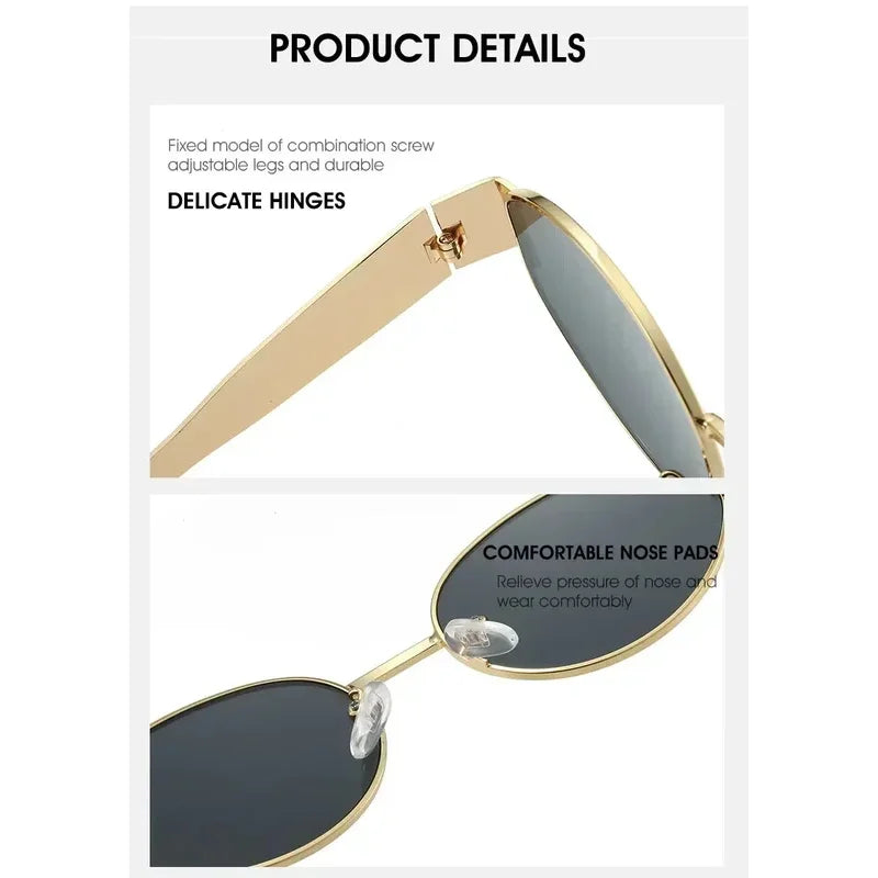 Luxury Metal Brand Sunglasses for Men and Women