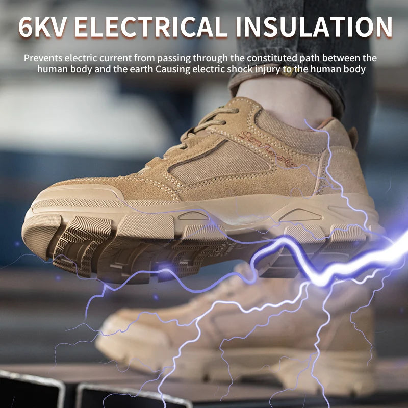 Unisex Safety Shoes for Work, Lightweight, Steel Toes, Safety Tennis Protection for the Feet