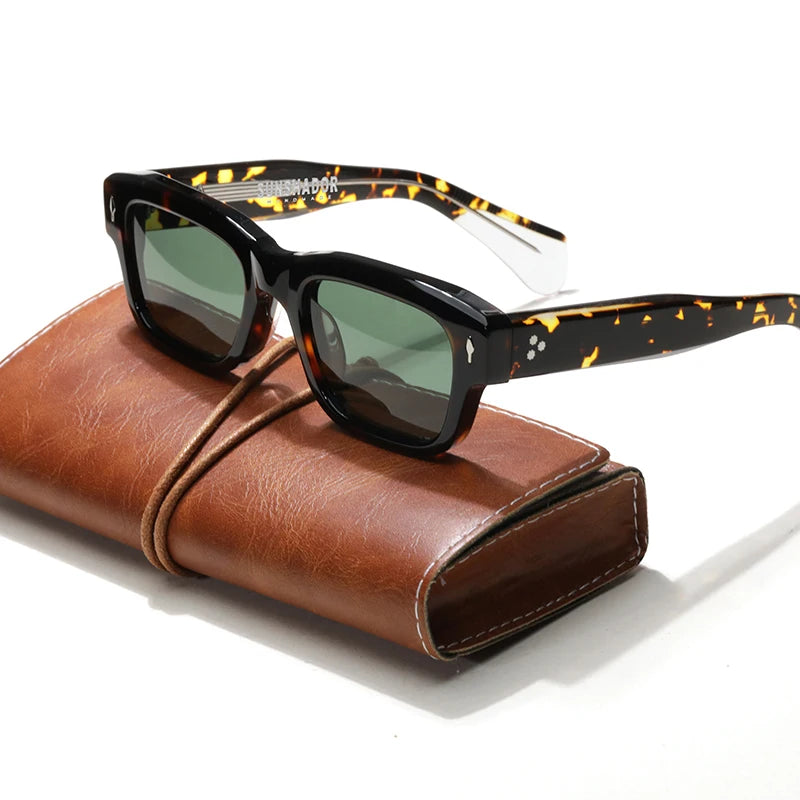 Luxury Designer Sunglasses for Men Acetate Handmade Top Quality Glasses