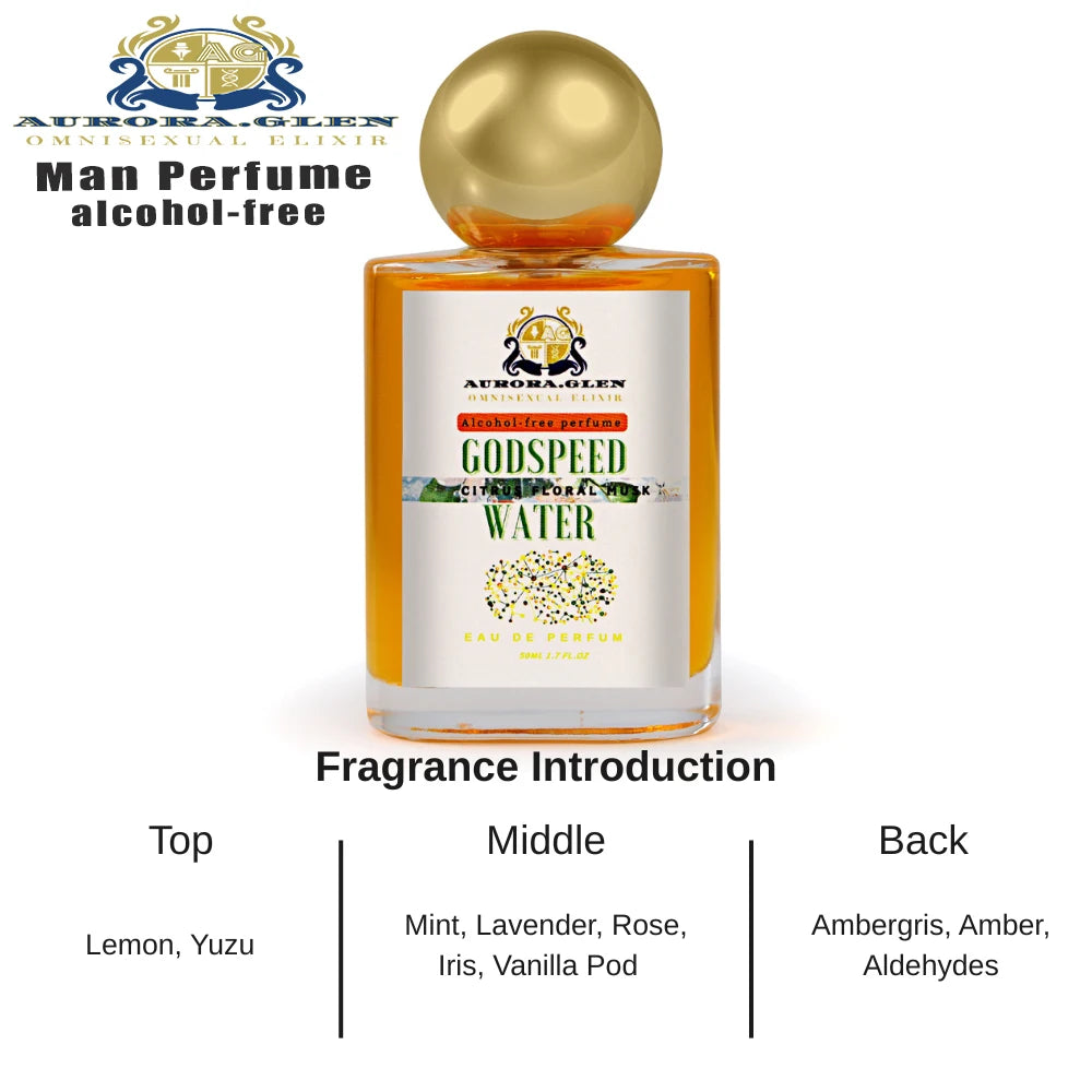 Men's Fresh Woody Alcohol-Free Perfume with Cedarwood Vetiver Cologne Pink Pepper Mint