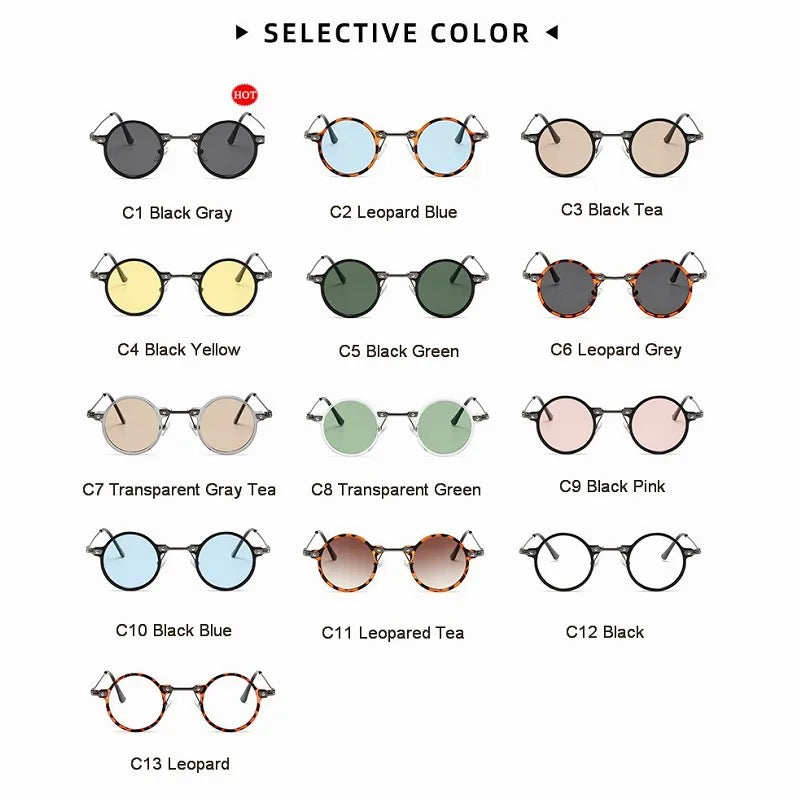 Steampunk Round Sun Glasses for Male & Female