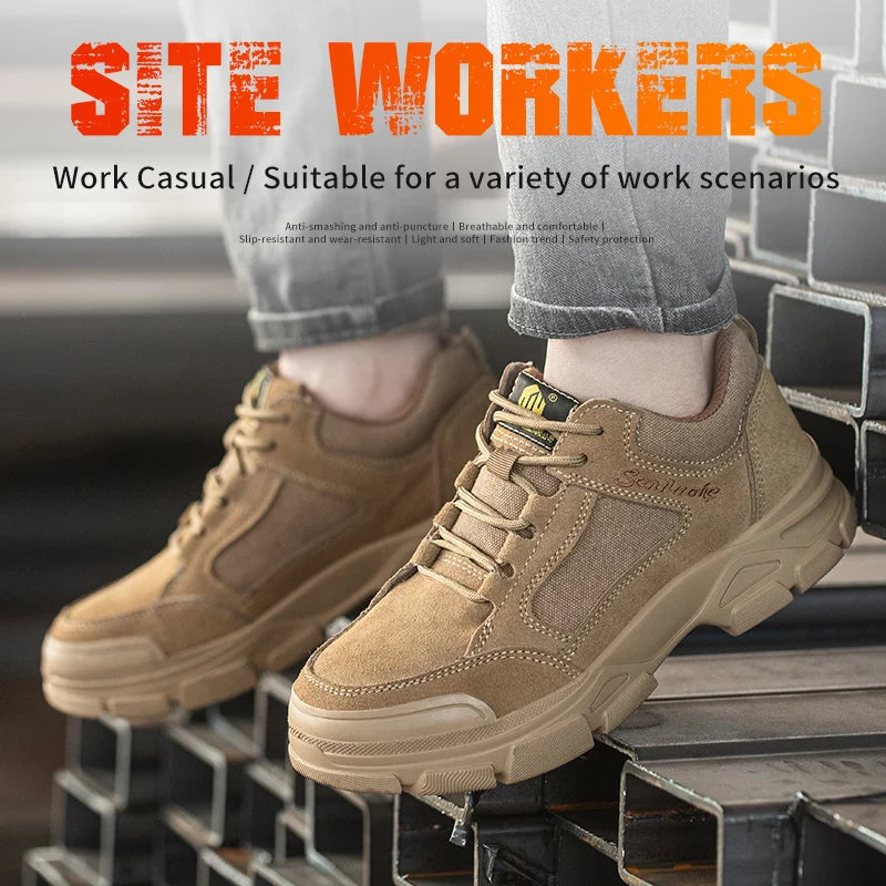 Unisex Safety Shoes for Work, Lightweight, Steel Toes, Safety Tennis Protection for the Feet