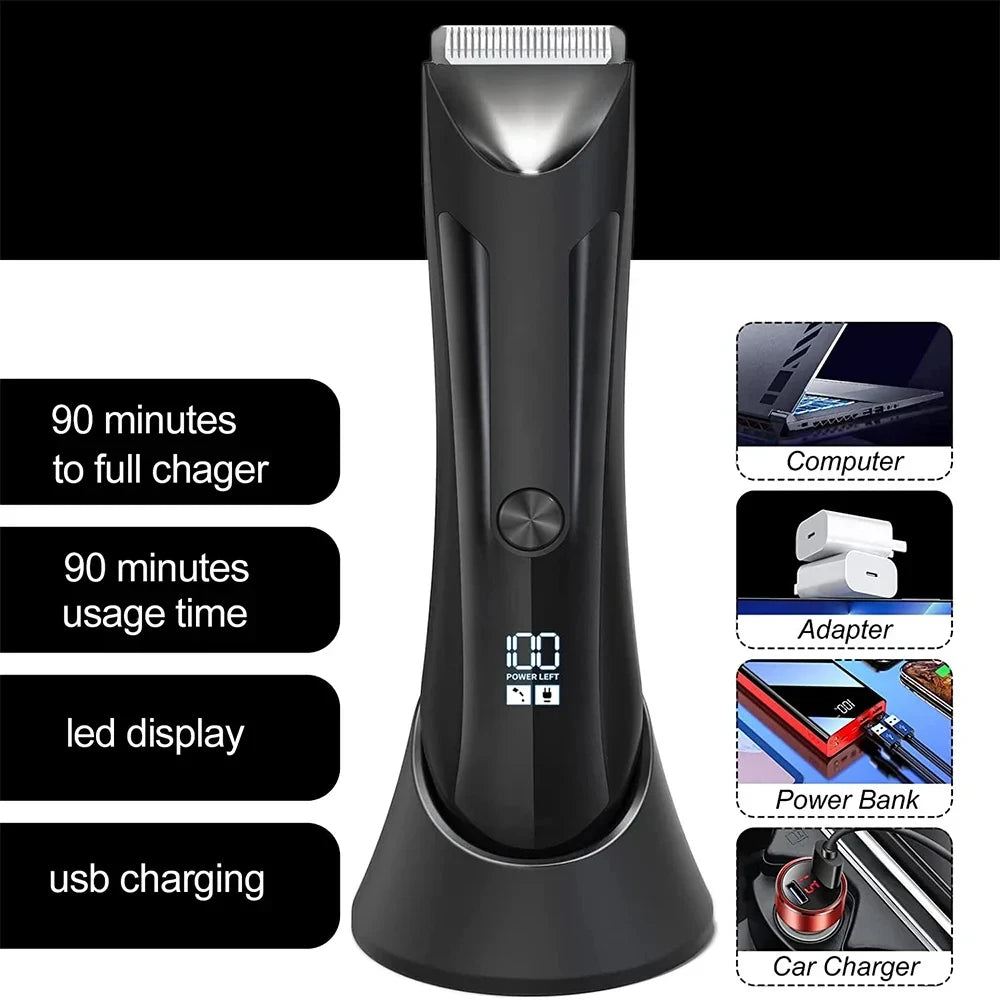Professional Hair, Beard Trimmer Electric Shaver for Men (Intimate Areas Hair Shaving)